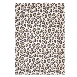 Hudson Baby Infant Girl Cotton Flannel Burp Cloths 7pk, Leopard, One Size