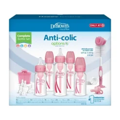 Dr. Brown's Dr. Brown's Options+ Anti-Colic Baby Bottle Newborn Gift Set - Pink - 0-6 Months
