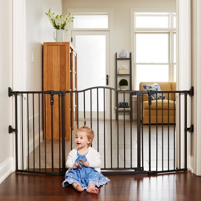 Toddleroo By North States Gathered Home Baby Gate - Matte Bronze - 38.3"-72" Wide 3 Toddleroo By North States Gathered Home Baby Gate - Matte Bronze - 38.3"-72" Wide - Image 3