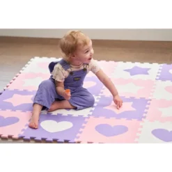 Tadpoles Hearts & Stars Foam Playmats For Kids, 16 Interlocking Foam Tiles | Total Coverage 50 X 50 | For Ages 3 And Up | Pink, Purple & White 5 Tadpoles Hearts & Stars Foam Playmats For Kids, 16 Interlocking Foam Tiles | Total Coverage 50 X 50 | For Ages 3 And Up | Pink, Purple & White -Chicco Kids Shop GUEST 52cc7586 ecd7 4b9a 9270 665c7d55502f