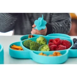Grabease 4-Piece Stay-Put Table Set For Babies & Toddlers 6 Months & Up, Divided Bowl With Suction Bottoms Plus Self-Feeding Spoon & Fork -Chicco Kids Shop GUEST 5783ee3c d6f1 40fc 9e8a d4d2f5976b44