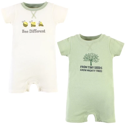 Touched By Nature Unisex Baby Organic Cotton Rompers, Bee Different 4 Touched By Nature Unisex Baby Organic Cotton Rompers, Bee Different - Image 4