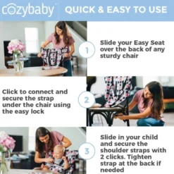 CozyBaby Portable Washable Cloth Travel Easy Seat High Chair W/ 1 Click Setup, Reinforced Harness, And Machine Washable Fabric, Charcoal Yellow 6 CozyBaby Portable Washable Cloth Travel Easy Seat High Chair W/ 1 Click Setup, Reinforced Harness, And Machine Washable Fabric, Charcoal Yellow -Chicco Kids Shop GUEST 587c33be b317 4b47 bbf2 fca4c393e70d