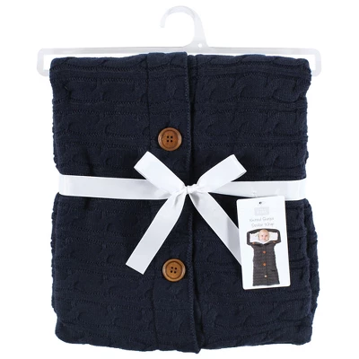 Hudson Baby Infant Boy Faux Shearling Knitted Baby Lounge Stroller Wrap Sack, Navy, One Size 1 Hudson Baby Infant Boy Faux Shearling Knitted Baby Lounge Stroller Wrap Sack, Navy, One Size