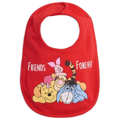 Disney Winnie The Pooh Tigger Eeyore Piglet Baby Boys 5 Pack Side Snap Bibs 5 Disney Winnie The Pooh Tigger Eeyore Piglet Baby Boys 5 Pack Side Snap Bibs - Image 5