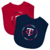 Baby Fanatic Officially Licensed Unisex Baby Bibs 2 Pack - MLB Minnesota Twins