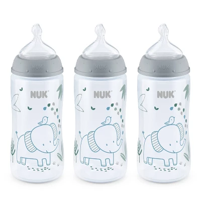 NUK 3pk Smooth Flow Bottle Safari Animals - Elephant 5 NUK 3pk Smooth Flow Bottle Safari Animals - Elephant - Image 5