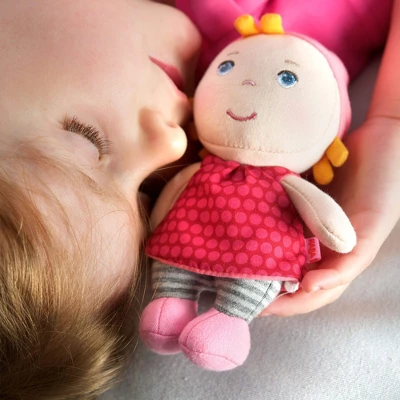 HABA Mini Soft Doll Hertha - Tiny 6" First Baby Doll From Birth And Up 1 HABA Mini Soft Doll Hertha - Tiny 6" First Baby Doll From Birth And Up