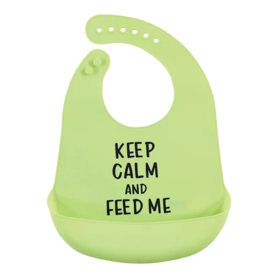 Hudson Baby Unisex Baby Silicone Bibs, Yellow Hangry, One Size 3 Hudson Baby Unisex Baby Silicone Bibs, Yellow Hangry, One Size - Image 3