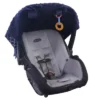 Hudson Baby Infant Girl Reversible Car Seat And Stroller Canopy, Navy Trellis, One Size
