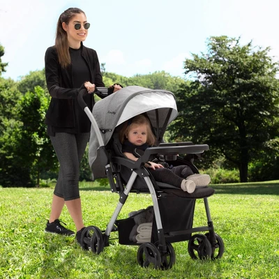 Jeep By Delta Children Unlimited Reversible Handle Stroller - Gray Tweed 1 Jeep By Delta Children Unlimited Reversible Handle Stroller - Gray Tweed