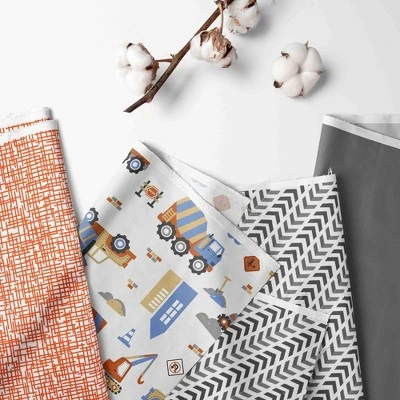 Bacati - Construction Multicolor Boys Cotton Toddler Nap Mat 4 Bacati - Construction Multicolor Boys Cotton Toddler Nap Mat - Image 4