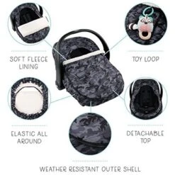 The Peanutshell Seasonal Car Seat Cover, Black Camo, Black/Gray -Chicco Kids Shop GUEST 754c1b6b 2d87 447a 8a82 91b328355cec