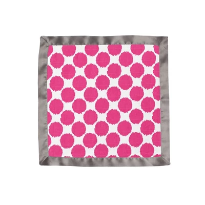 Bacati - Ikat Fuschia/Gray Dots/Leopard Muslin 2 Pc Security Blankets 5 Bacati - Ikat Fuschia/Gray Dots/Leopard Muslin 2 Pc Security Blankets - Image 5