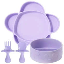 Grabease 4-Piece Stay-Put Table Set For Babies & Toddlers 6 Months & Up, Divided Bowl With Suction Bottoms Plus Self-Feeding Spoon & Fork -Chicco Kids Shop GUEST 79812473 47b6 4f3d 98ba 4b21348d0e2f