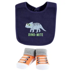 Hudson Baby Infant Boy Cotton Bib And Sock Set, Cool Dinosaurs, One Size -Chicco Kids Shop GUEST 7a50a39f 7220 433f 85a9 b82538d28946