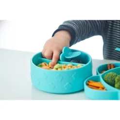 Grabease 4-Piece Stay-Put Table Set For Babies & Toddlers 6 Months & Up, Divided Bowl With Suction Bottoms Plus Self-Feeding Spoon & Fork -Chicco Kids Shop GUEST 7ae323df 9e80 43a2 b11d 009303ccaa8e