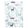 Hudson Baby Infant Cotton Flannel Burp Cloths 4pk, Linocut Woodland Neutral, One Size