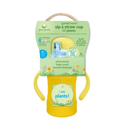Green Sprouts Ware Sip & Straw Cup - Yellow - 6oz 2 Green Sprouts Ware Sip & Straw Cup - Yellow - 6oz - Image 2