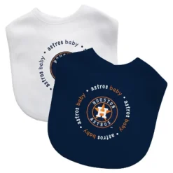 Baby Fanatic Officially Licensed Unisex Baby Bibs 2 Pack - MLB Houston Astros
