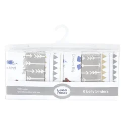 Luvable Friends Unisex Baby Belly Binder 6pk, Be Brave, 0-6 Months