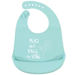 Hudson Baby Infant Silicone Bibs 2pk, Kale, One Size