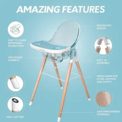Children Of Design Adjustable & Reclining 6-in-1 Deluxe Wooden High Chair For Babies & Toddlers -Chicco Kids Shop GUEST 88e8cd1a 5d2a 4486 93fb 7648f040410e