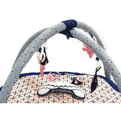 Bacati - Baby Activity Gyms & Playmats (Emma Coral/Navy) 1 Bacati - Baby Activity Gyms & Playmats (Emma Coral/Navy)