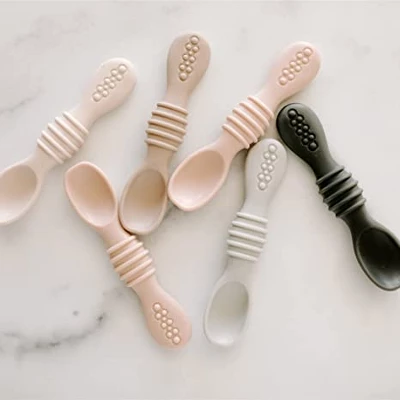 Simka Rose 6pc Silicone Baby And Toddler Spoon Set, Multicolor 4 Simka Rose 6pc Silicone Baby And Toddler Spoon Set, Multicolor - Image 4