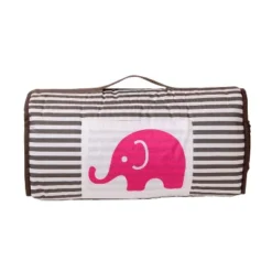 Bacati - Elephants Pink Gray Toddler Nap Mat