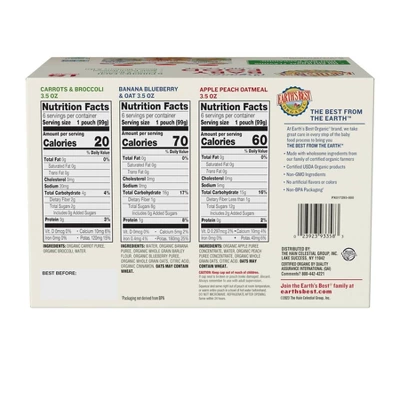 Earth's Best Organic Baby Meals Variety Pack - 63oz/18ct 1 Earth's Best Organic Baby Meals Variety Pack - 63oz/18ct