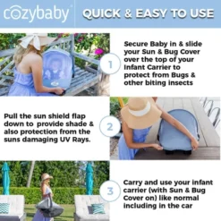 CozyBaby Sun & Bug Cover W/ Lightweight Summer Cozy Cover For Baby Carrier -Chicco Kids Shop GUEST 9589a533 d820 4f92 ab07 ab671b40dbe4
