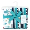 Hudson Baby Infant Boy Cotton Flannel Burp Cloths, Sea Characters, One Size