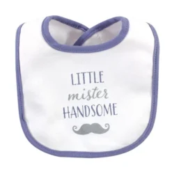 Hudson Baby Infant Boy Cotton Bibs 10pk, Little Mister Handsome, One Size