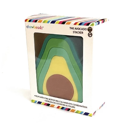 Chewbeads Stacker Teether - Avocado 9 Chewbeads Stacker Teether - Avocado - Image 9