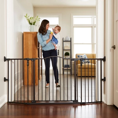 Toddleroo By North States Gathered Home Baby Gate - Matte Bronze - 38.3"-72" Wide 4 Toddleroo By North States Gathered Home Baby Gate - Matte Bronze - 38.3"-72" Wide - Image 4