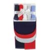Hudson Baby Infant Boy Rayon From Bamboo Bib, Burp Cloth And Washcloth 10Pk, Red Blue, One Size