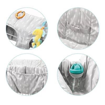 The Peanutshell Shopping Cart And High Chair Cover - Ditsy Leaf 3 The Peanutshell Shopping Cart And High Chair Cover - Ditsy Leaf - Image 3