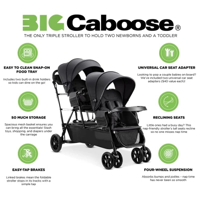 Joovy Big Caboose Triple Stroller, 1 Joovy Big Caboose Triple Stroller,