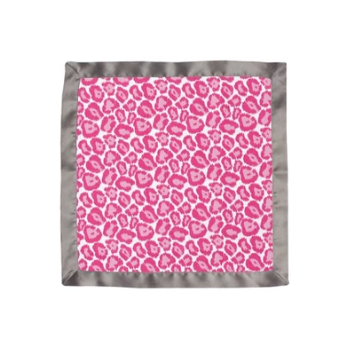 Bacati - Ikat Fuschia/Gray Dots/Leopard Muslin 2 Pc Security Blankets 4 Bacati - Ikat Fuschia/Gray Dots/Leopard Muslin 2 Pc Security Blankets - Image 4