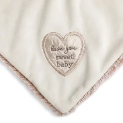 DEMDACO Teddy Rattle Blankie - Neutral