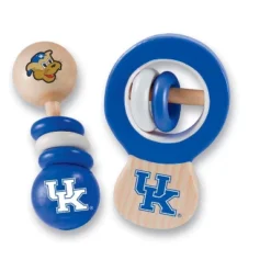 Baby Fanatic Wood Rattle 2 Pack - NCAA Kentucky Wildcats Baby Toy Set