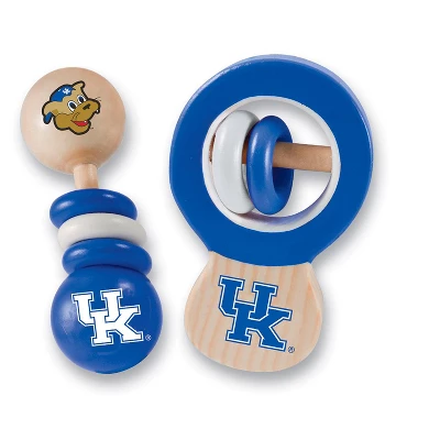 Baby Fanatic Wood Rattle 2 Pack - NCAA Kentucky Wildcats Baby Toy Set 1 Baby Fanatic Wood Rattle 2 Pack - NCAA Kentucky Wildcats Baby Toy Set