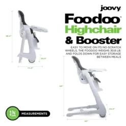 Joovy Foodoo Highchair & Booster, Jet -Chicco Kids Shop GUEST af7a7b14 062c 4244 9b50 2410048d4809