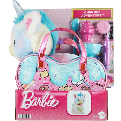 Barbie Chef Pet Adventure Stuffed Animal, Unicorn Toys, Plush With Purse And 5 Accessories 5 Barbie Chef Pet Adventure Stuffed Animal, Unicorn Toys, Plush With Purse And 5 Accessories - Image 5