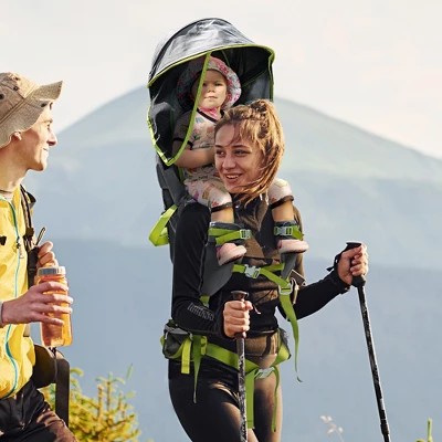 Qaba Baby Backpack Carrier For Hiking With Detachable Canopy, Foldable Child Carrier With Adjustable Waist Belt, Storage Pockets, For 6-36 Months 1 Qaba Baby Backpack Carrier For Hiking With Detachable Canopy, Foldable Child Carrier With Adjustable Waist Belt, Storage Pockets, For 6-36 Months