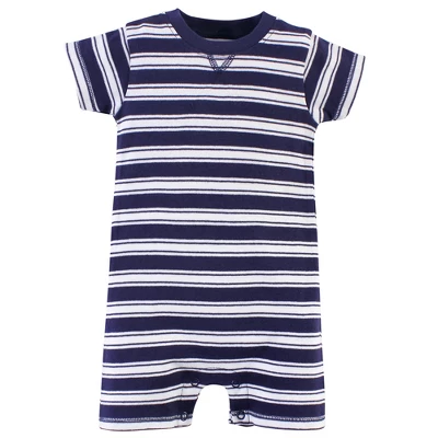 Touched By Nature Baby Boy Organic Cotton Rompers 3pk, Lobster 2 Touched By Nature Baby Boy Organic Cotton Rompers 3pk, Lobster - Image 2