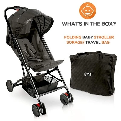 Jovial Portable Folding Lightweight Compact Baby Stroller With Bag For Airplane Travel For Babies, Infants, And Toddlers, Black 1 Jovial Portable Folding Lightweight Compact Baby Stroller With Bag For Airplane Travel For Babies, Infants, And Toddlers, Black