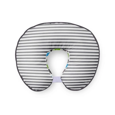 Bacati - 3 Pc Elephants Aqua Lime Gray Hugster Feeding & Infant Support Nursing Pillow With 2 Removable Zippered Covers 2 Bacati - 3 Pc Elephants Aqua Lime Gray Hugster Feeding & Infant Support Nursing Pillow With 2 Removable Zippered Covers - Image 2