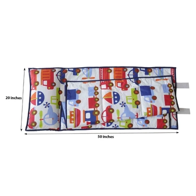 Bacati - Transportation Blue Toddler Nap Mat 2 Bacati - Transportation Blue Toddler Nap Mat - Image 2